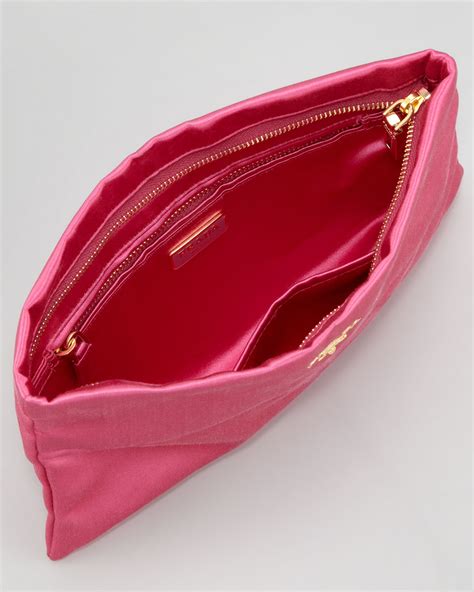 light pink silk clutch vintage prada
